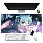 Коврик для мыши XGZ в стиле аниме для девочек, большой размер, нескользящий, для игровой клавиатуры, стола, ноутбука, коврик для мыши, подходит для Lol Dota2 Cf