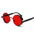 Солнцезащитные очки в стиле стимпанк UV400 женские, модные ретро круглые брендовые дизайнерские винтажные солнечные очки в стиле стимпанк