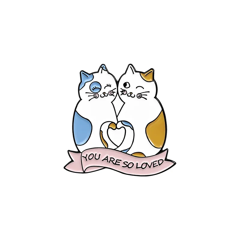 Брошь на лацкан с мультяшным принтом Love I You|Булавки и значки| |