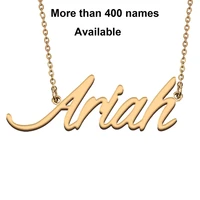 cursive initial letters name necklace for ariah birthday party christmas new year graduation wedding valentine day gift