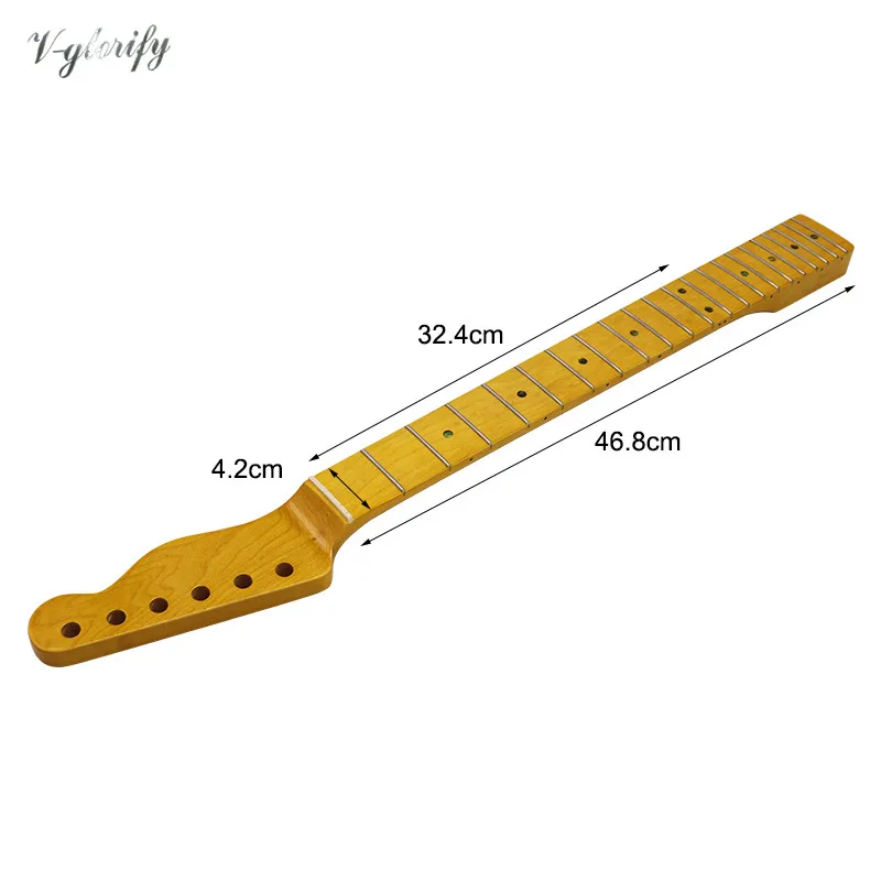 tl e gitarre hals ein stück kanada ahorn hochglanz tele neck 6 string 21 bünde tl gitarre neck gute handwerk free global shipping