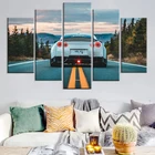 5 панелей Nissan GTR роскошный спортивный автомобиль холст картины Wall Art домашний декор изображение плакаты и принты Гостиная украшения