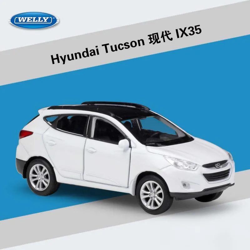 WELLY 1:36 Hyundai Tucson:Santafe:IX35 SUV Выдвижная машина ORV литая модель автомобиля из