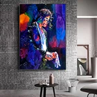 Постер Майкл Джексон, Звездный певец, украшение для дома, художественная живопись, стикер, стены, персонаж комнатный постер, холст, Настенная картина, Куадрос