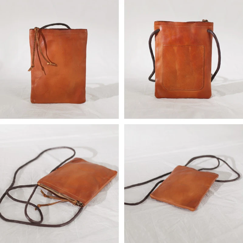 100% натуральная кожа высокое качество Маленькая женская сумка-мессенджер тонкая