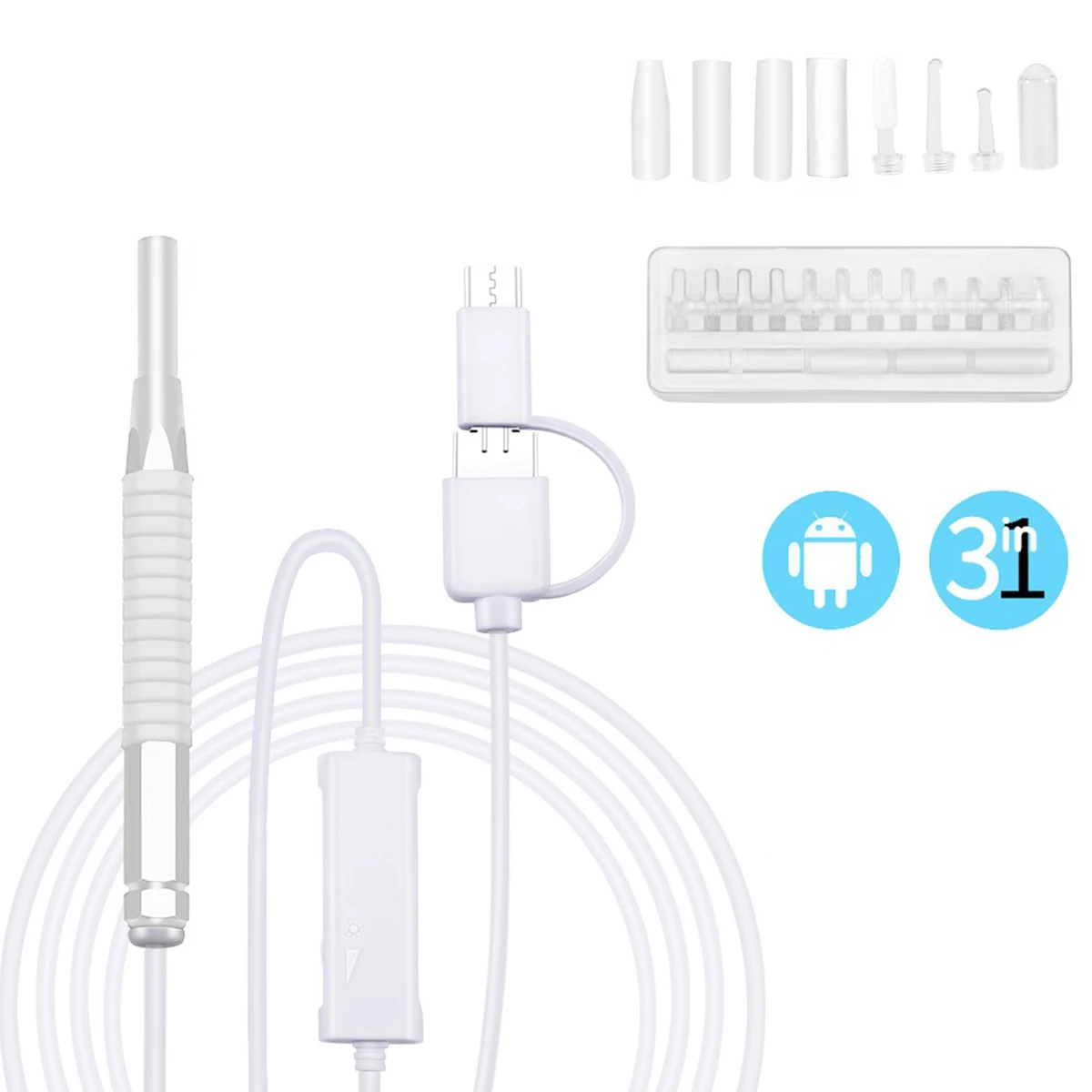 

Камера-Эндоскоп 5,5 мм, 6 светодиодов, USB, Micro USB, Type-C