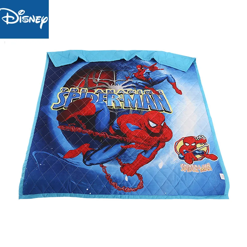 Тонкое стеганое одеяло с рисунком Человека-паука Летнее Детское декор для