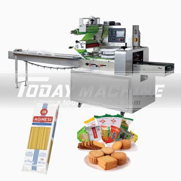 Оптовая продажа оберточная машина для печенья с горизонтальным потоком гранолы