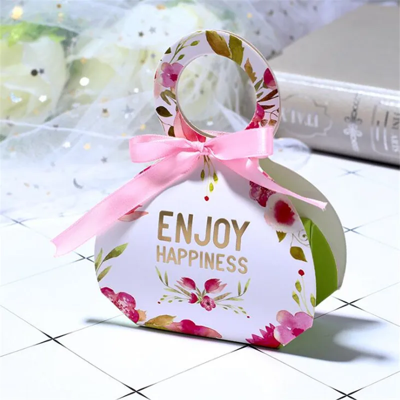 10 шт./лот свадебные подарки для гостей Сувениры Коробка конфет Рождественская