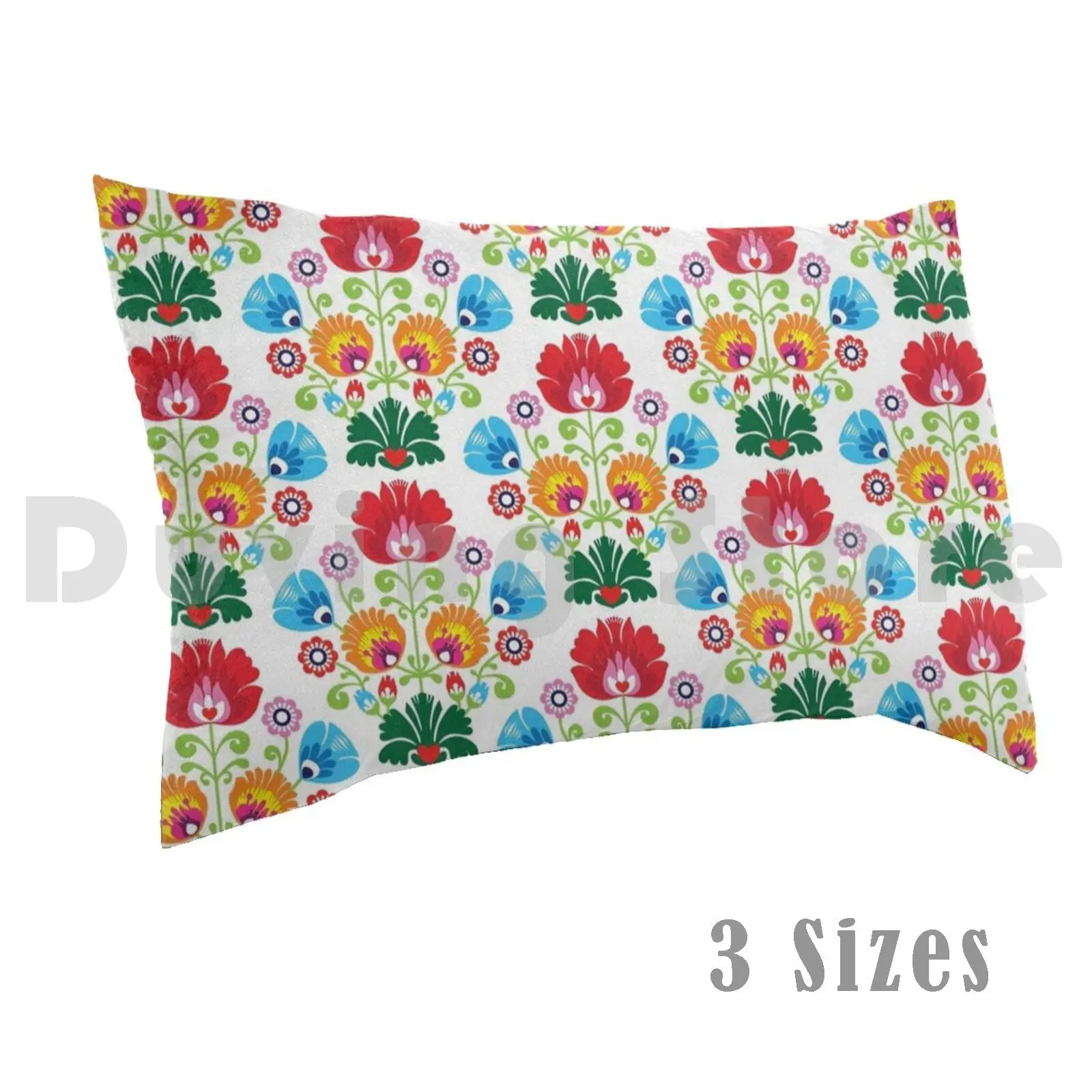 

Poland Folk Art Wycinanki Floral Pattern Face Cover Pillow Case Printed 50x75 Poland Polish Folk Wycinanki