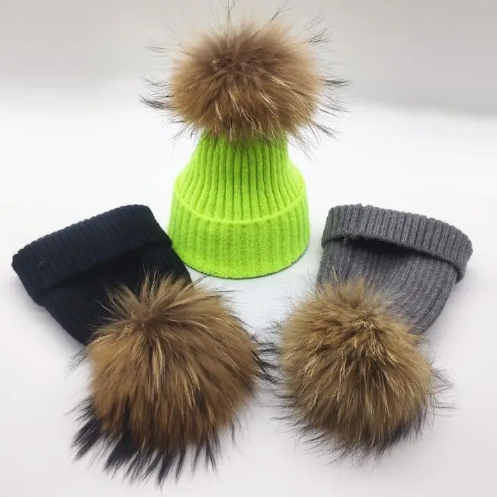 Новинка Детские повседневные шерстяные шапки зимние женские теплые вязаная