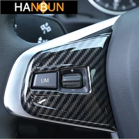 carbon fiber color styling steering wheel button decoration frame cover trim for bmw x1 f48 2 series f45 interior accessories