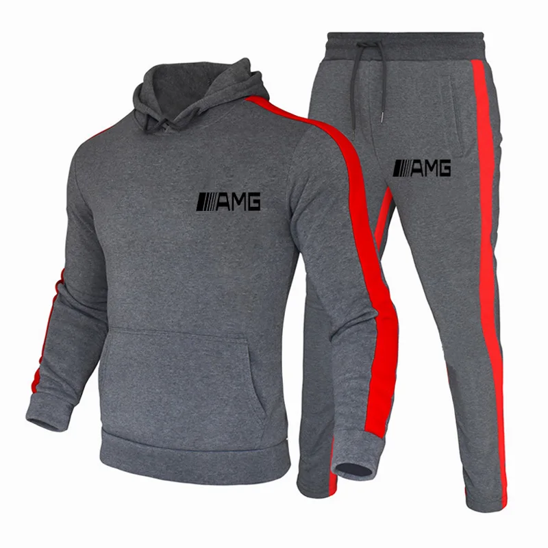 

New Men's Spring and Autumn Sports Running Pants 2 Points Fashionable Cotton Sportswear Hooded Sweater Sportswear Jogging Sweate