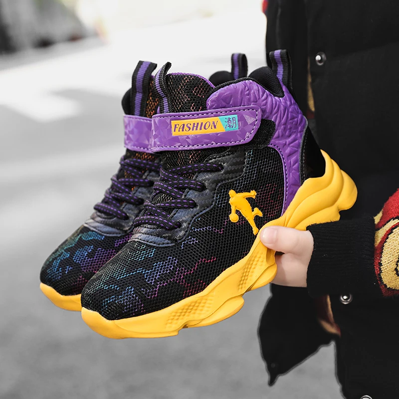 

Sport Kids Sneakers Children Casual Shoes For Boys Sneakers Girls Shoes Breathable Mesh Running Footwear Trainers Hook&Loop 2021