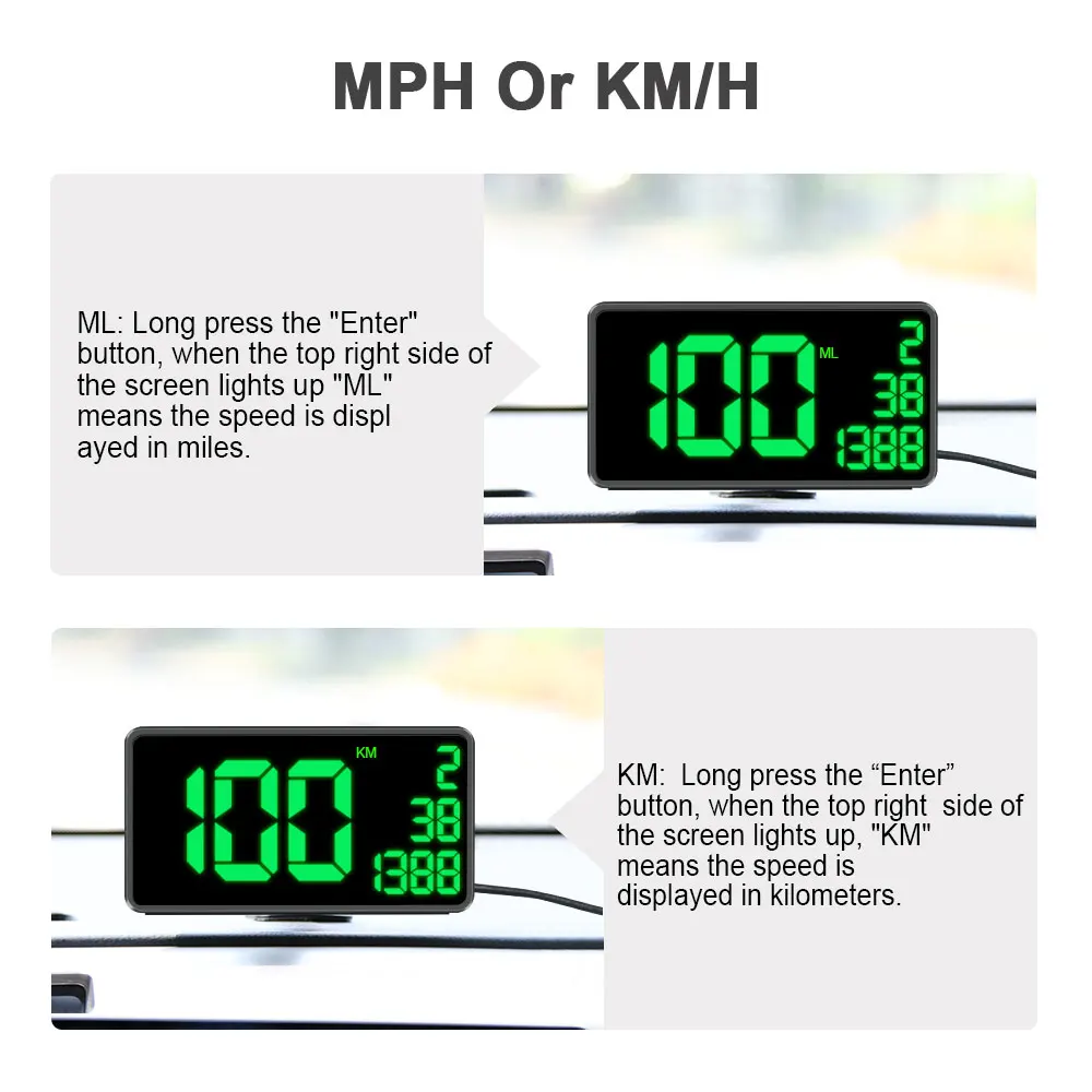 AOSHIKE налобный GPS Спидометр C60S C90 C1090 HUD Дисплей автомобиля с повышенной скоростью
