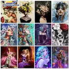 Раскраска маслом по номерам на холсте для взрослых женщин, 60x75 см