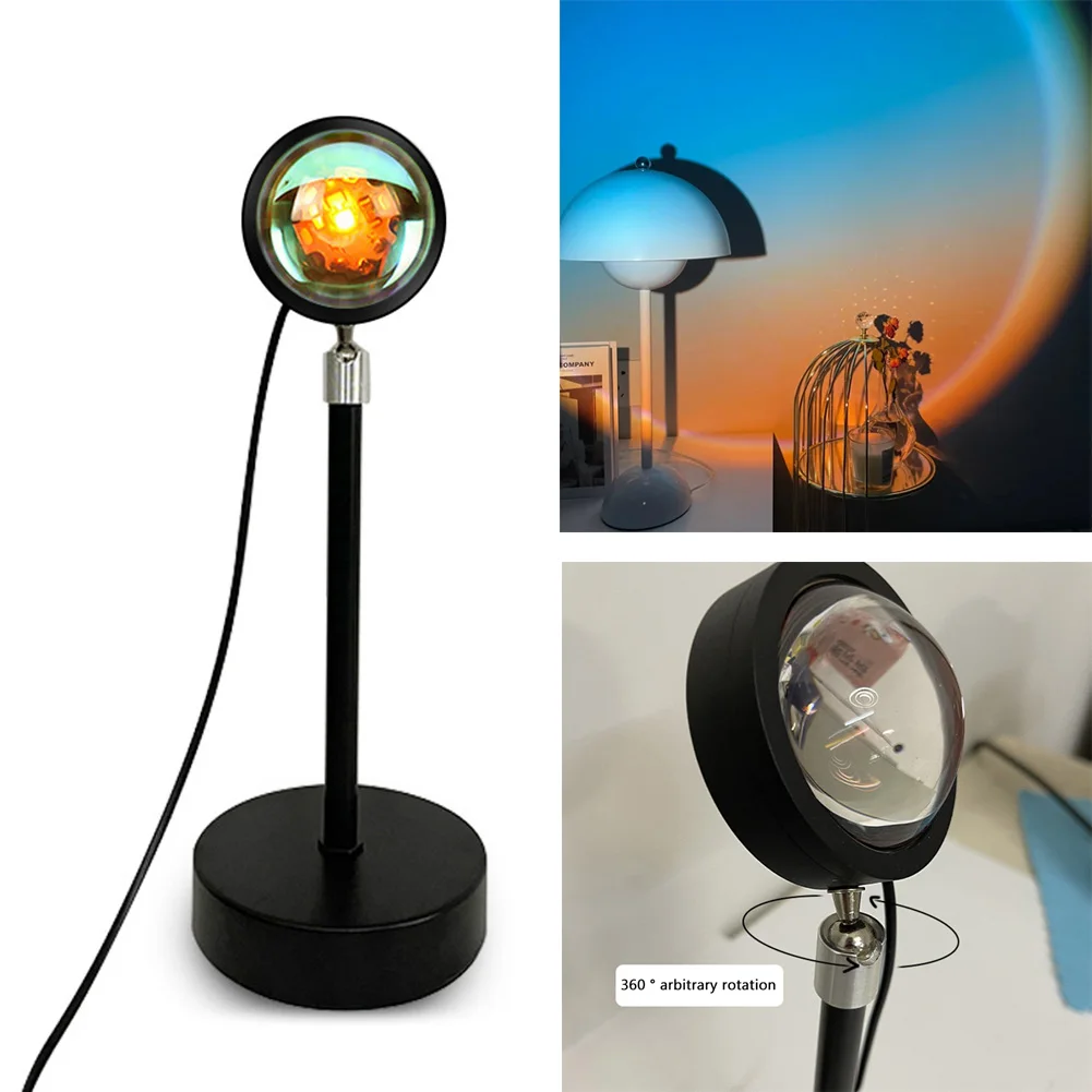 

New LED Sunset Lamp Sunset Projection Lamp USB Sky Afterglow Projector Bedroom Night Light Room Decor Atmosphere Lighting