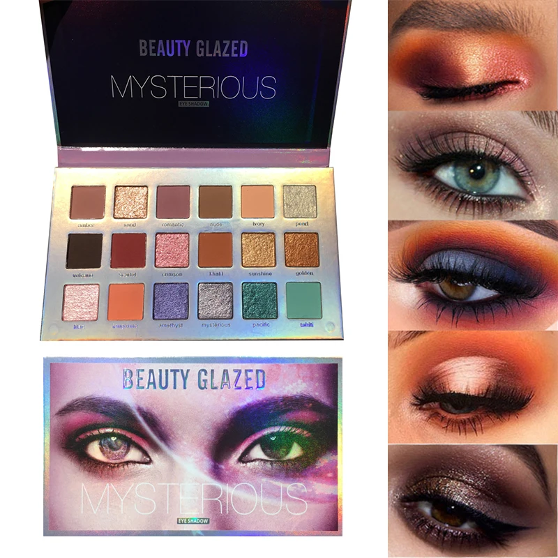 Beauty Glazed палитра теней для век 18 цветов блеск блестящий долговечные тени матовые
