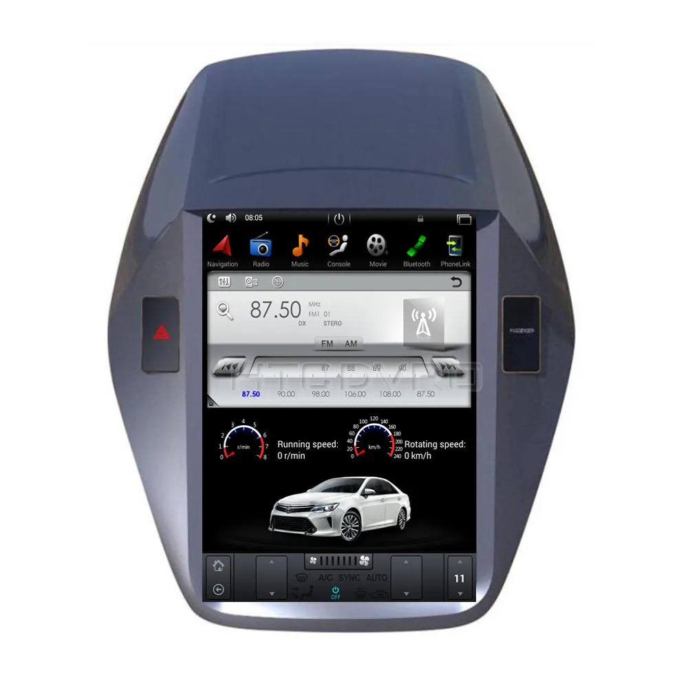 YMODVHT 10 4 дюйма Telsa стиль вертикальный экран четырехъядерный Android 7 1 2 Гб RAM