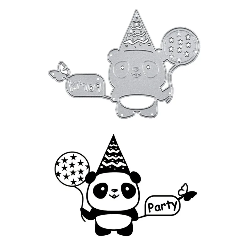 DiyArts Panda Animal вечерние металлические режущие штампы для скрапбукинга Новые