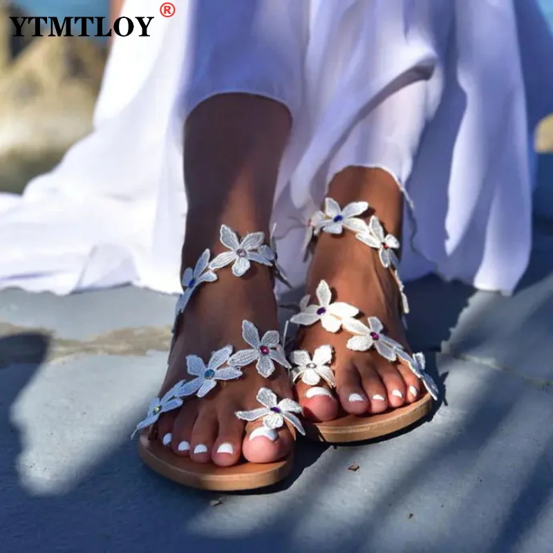 

Sandals For Women Sexy Sandals Ladies Flat Shoes Sweet Bohemian Sandals Summer Breathable Casual Beach Slippers Fashion