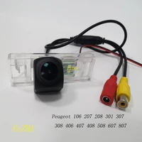 for peugeot 106 207 208 301 307 308 406 407 408 508 607 807 car rear view camera with relay hd night vision reversing camera