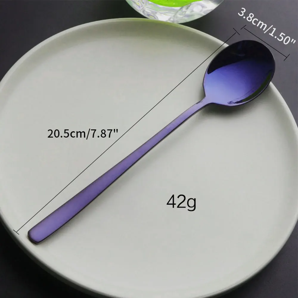 Подарочная ложка из нержавеющей стали Красивая корейская с длинной ручкой для