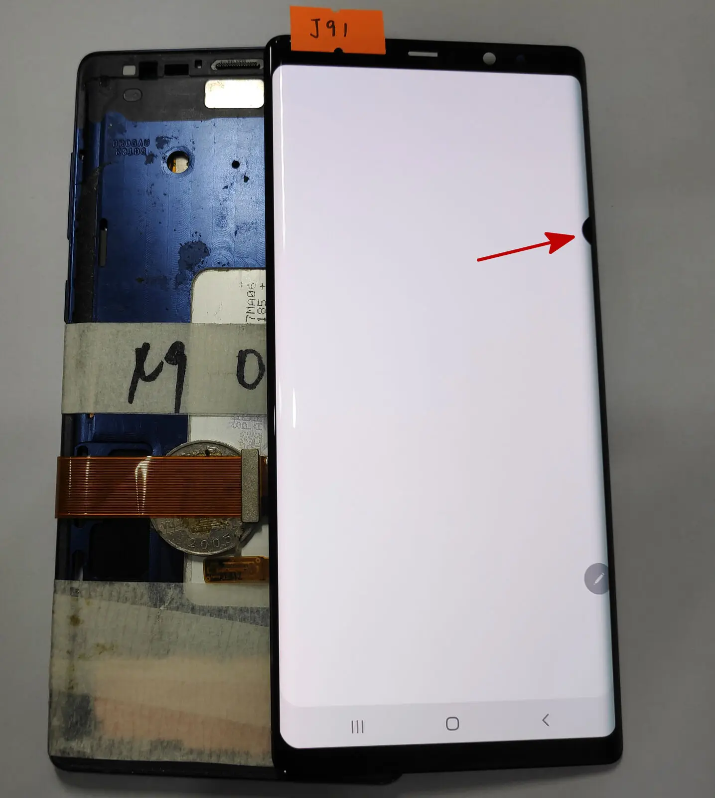 J91 Для samsung Galaxy Note 9 N960 N960F N960D N960DS дефект ЖК-дисплей кодирующий преобразователь сенсорного экрана в сборе 6," Super Amoled - Цвет: J91
