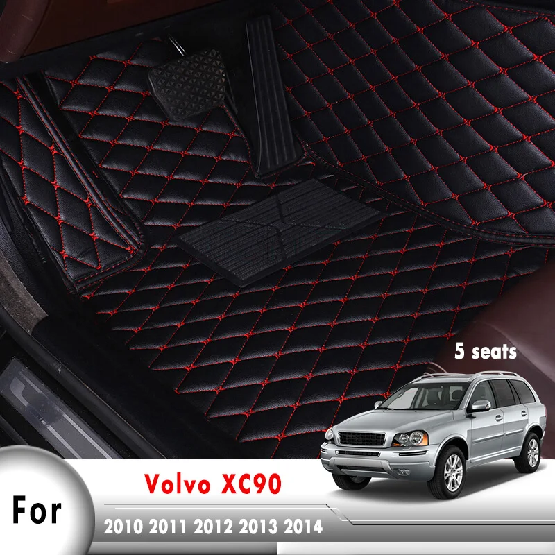 

Car Floor Mats For XC90 2010 2011 2012 2013 2014 5 seats Custom Carpets Auto Interior Rugs Accessories For Volvo XC90