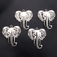 3pcslot silver plated elephant charm metal pendants diy necklaces bracelets jewelry handicraft accessories 5548mm p652