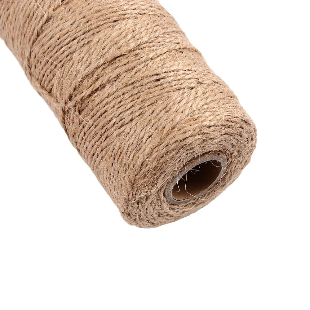 100m Natural Jute Twine Burlap String Hemp Rope Party Wedding Gift Wrapping Cords Thread DIY Scrapbooking Florists Craft Decor Дом и сад