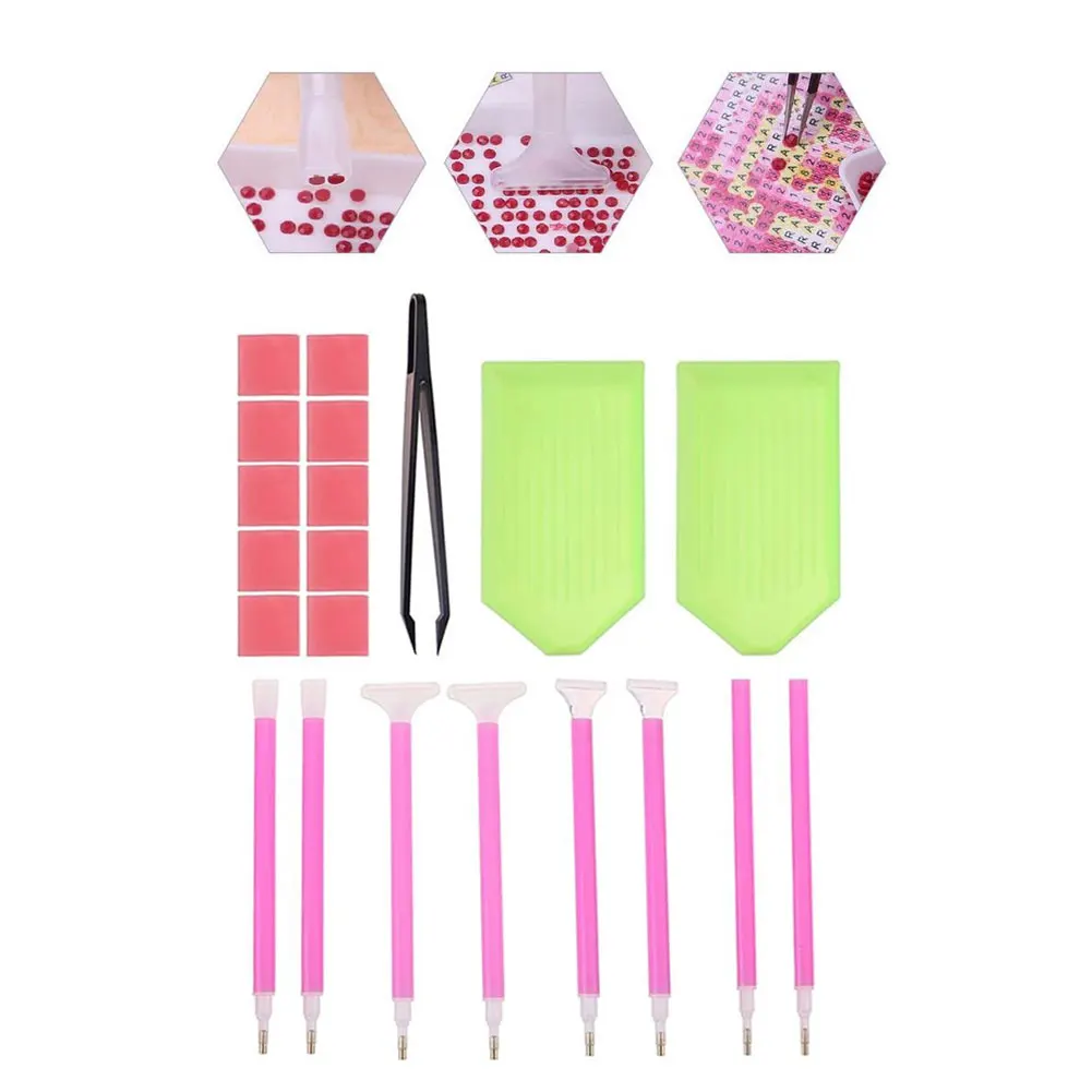 

Diy Diamond Embroidery Accessories Tools Kit Adult Kids Diamond Point Picking Pens Painting Cross Stitch Tools Mosaic Glue Pen