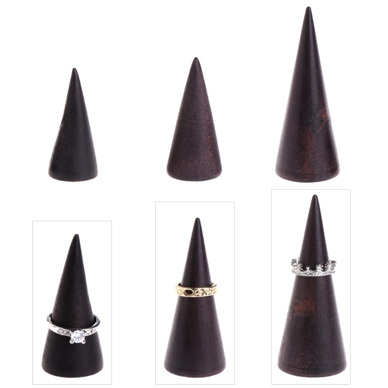 Демонстрационная полка для ювелирных изделий черный Органайзер в форме конуса