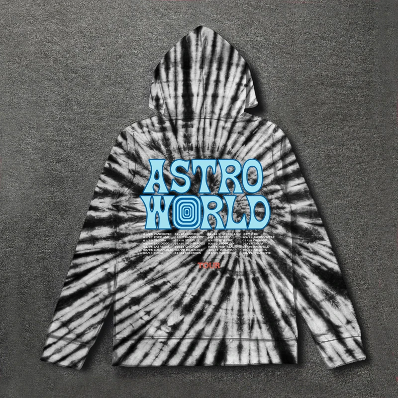 Уличная одежда Трэвиса Скотта астромира астронавта tie Dye Толстовка для мужчин и