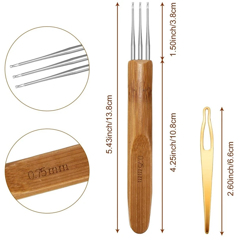 11 штук дреды набор инструментов включает в себя вязаные крючком 1 крючок 2 крючка 3