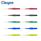 Cleqee изоляция, не разрушительное пирсинг, диагностический мультиметр 5 цветов из нержавеющей стали, зонд прокола 4 мм, разъем для электроники
