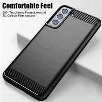 For Samsung Galaxy S21 Case Shockproof Bumper Carbon Fiber Soft Silicone TPU Slim Phone Cover Note Ultra S20 S21 Plus Case