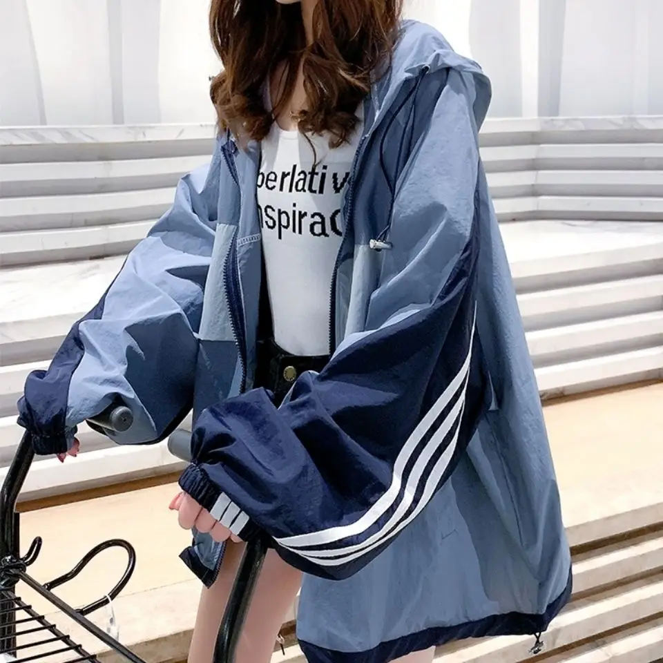 

Женское летнее солнцезащитное пальто, корейское Свободное пальто для студентов, Джокер, солнцезащитное пальто, новинка 2021