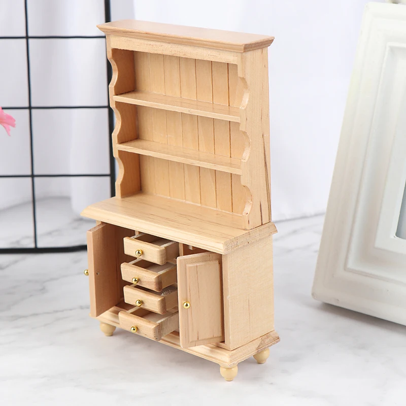 

New Miniature Chinese Classical Wardrobe Mini Cabinet Bedroom Furniture Kits Home & Living For 1/12 Scale Dollhouse high quality