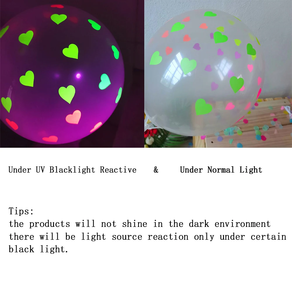 10 шт. 10/12 дюймов флуоресцентные прозрачные латексные шары | Дом и сад