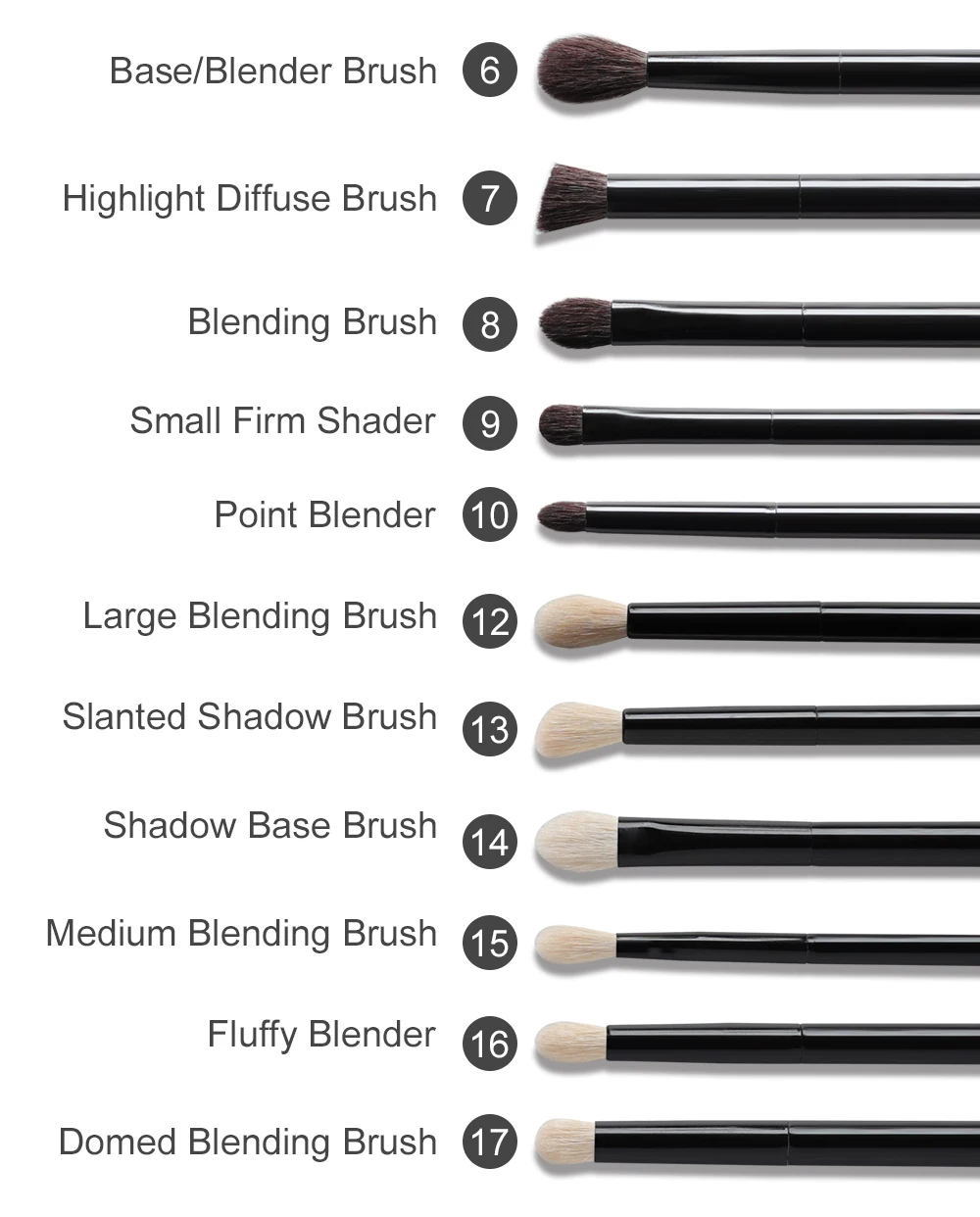 OVW Exquisite medium eye shadow makeup brush Nasal shadow base brush Eye beauty tools Multifunctional beauty DLH08