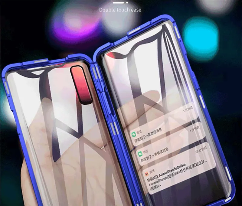 360 двухсторонний стеклянный чехол для samsung Galaxy A50 A20 A30 A70 A50S M30S чехол s магнитный металлический бампер задняя крышка Coque A 50