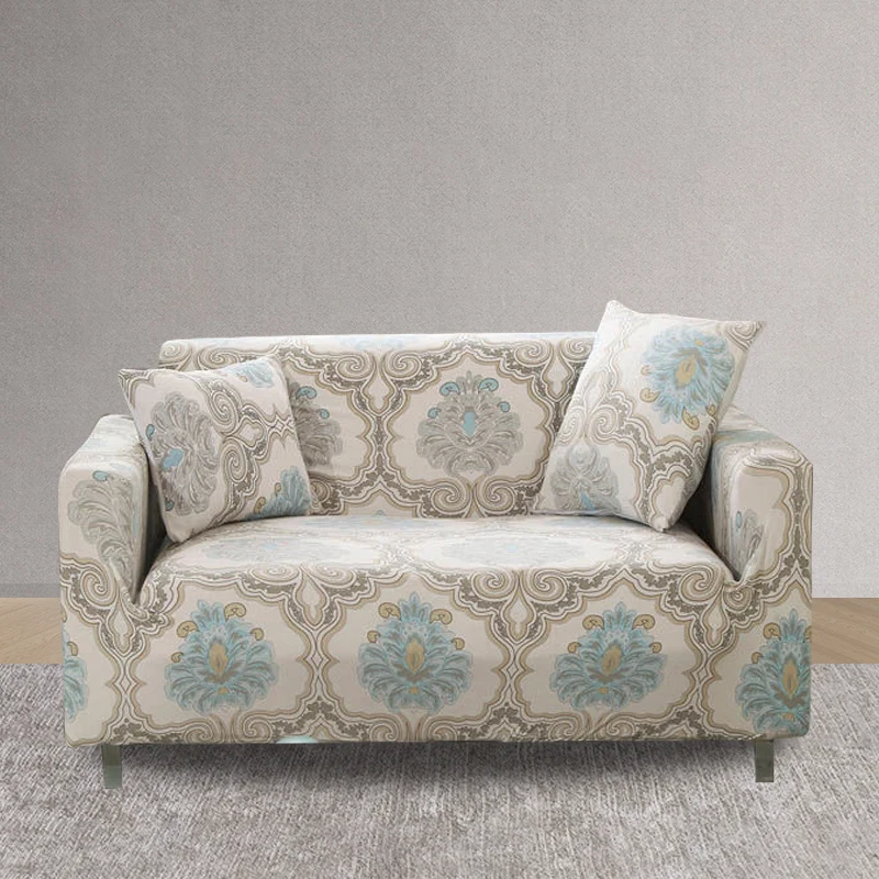 

Эластичный чехол для дивана с принтом, разноцветный чехол для дивана в гостиную, 1/2/3/4 сидений, стрейчевый полиэстеровый чехол для дивана