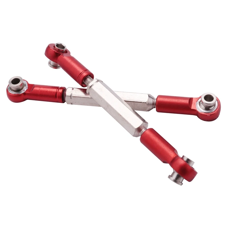 

2 Set RC Car Part: 1 Set Metal Tie Rod & 1 Set Car Metal Adjustable Shock Absorbers Damper Set