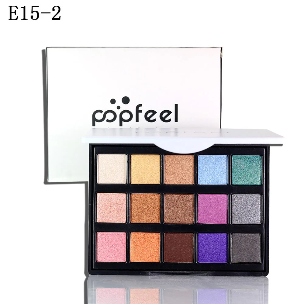 Модные тени для век 15 цветов блестящие натуральные легкие в нанесении мерцающие