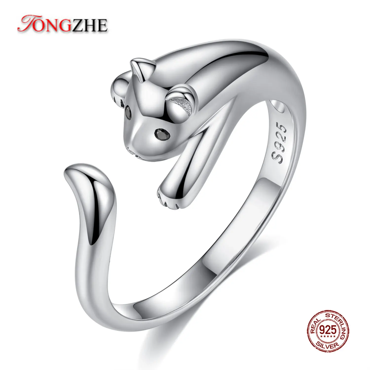 Женское кольцо с длинным хвостом TONGZHE из стерлингового серебра 925 пробы