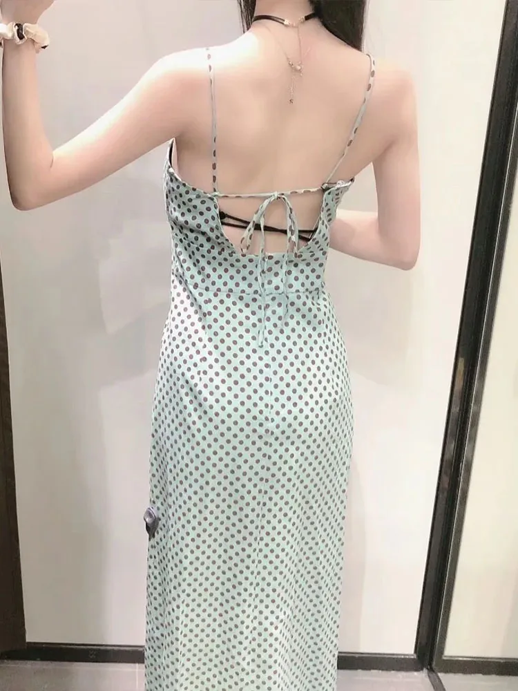 

ZA summer new women's clothing all-match sweet youth temperament sexy sling holiday style split dress