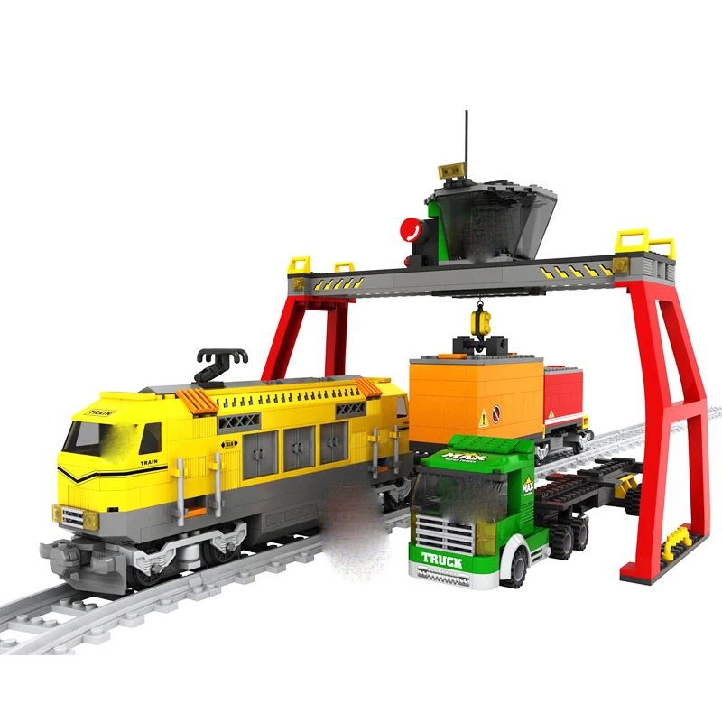 Новинка 25004 подарок набор строительных блоков модель поезда обучающий