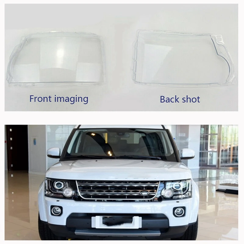 

2 Pcs Car Headlight Covers Head Light Lamp Shell Lens Replacement for Land Rover Discovery 4 LR4 2014-2018, Right & Left