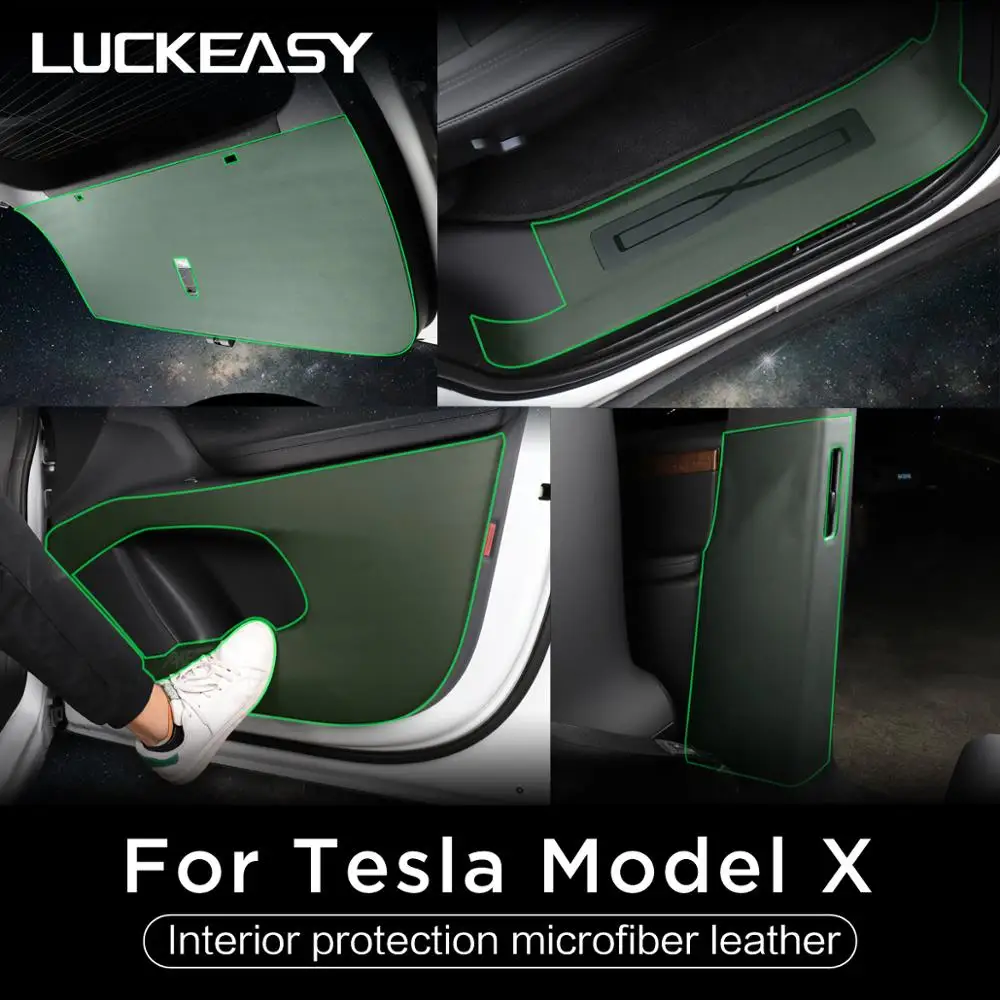 LUCKEASY для Tesla модель X 2017 2021 скрыть анти пэд Защитная боковая пленка с